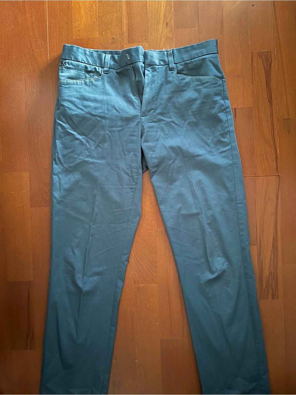Calvin Klein Teal Chinos - Body Fit